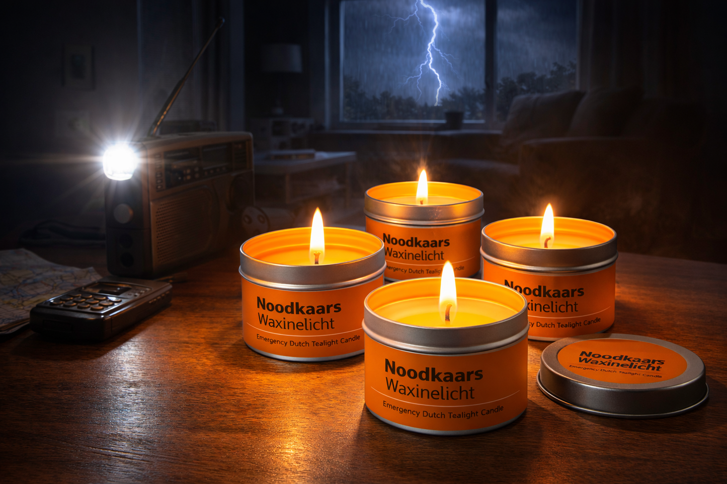 Noodkaarsen - 24 uur brandtijd
